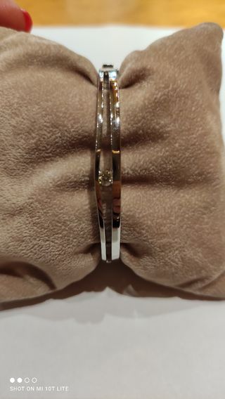 Esclava de oro blanco 18k 