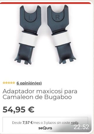 adaptadores maxicosi para camaleón de Bugaboo
