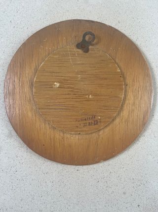 Par de dançarinos em prato madeira pintado mão