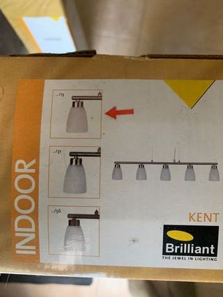 Lampara de techo 5 focos Brilliant