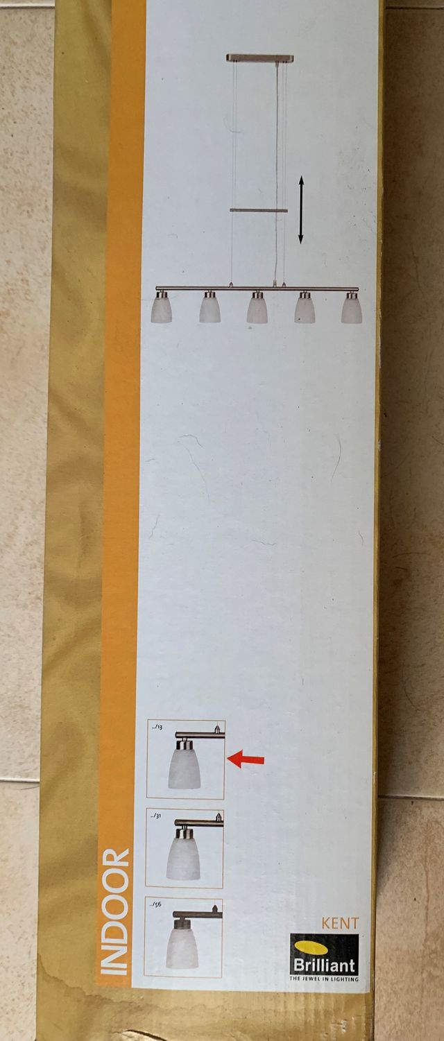 Lampara de techo 5 focos Brilliant