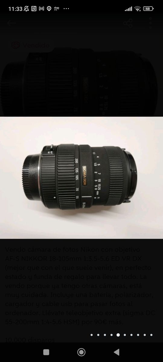 Teleobiettivo Sigma DC 55-200mm 1:4-5 .6 HSM