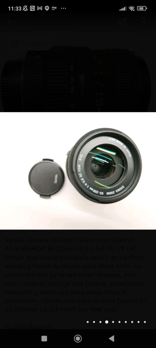 Teleobiettivo Sigma DC 55-200mm 1:4-5 .6 HSM