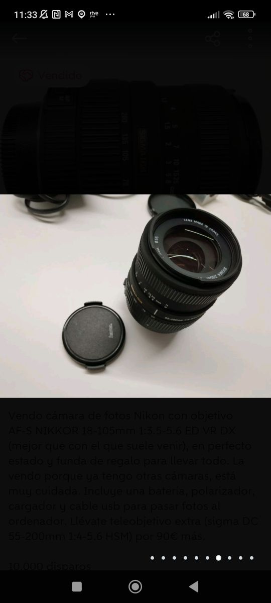 Teleobiettivo Sigma DC 55-200mm 1:4-5 .6 HSM