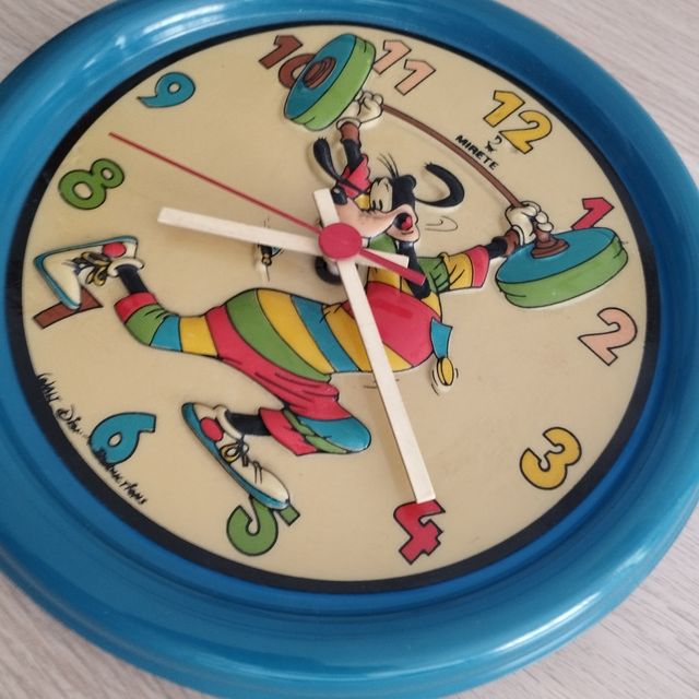 Mirete Disney Reloj Pared Años 80