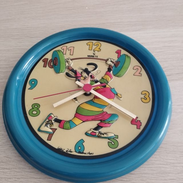 Mirete Disney Reloj Pared Años 80