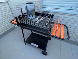 Barbacoa de carbón + accesorios