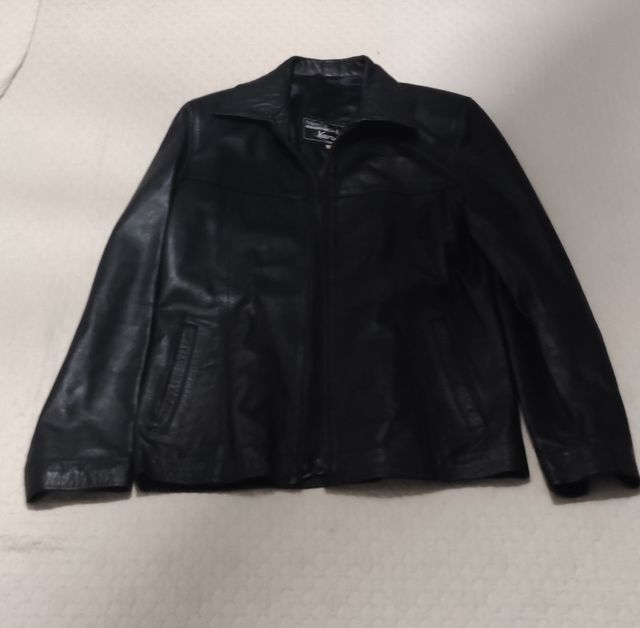 Chaqueta cuero negra hombre talla M