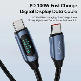 Toocki-Cable de carga rápida tipo C a tipo C, 100W