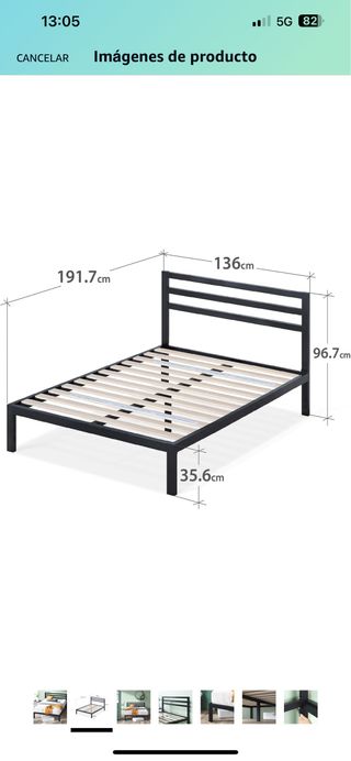 Cama metal con cabecero
