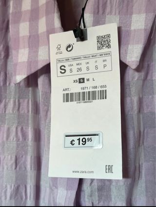 Camisa de cuadros vichy (sin mangas)