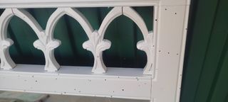 espejo antiguo lacado blanco