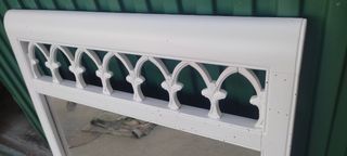 espejo antiguo lacado blanco