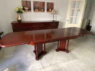 conjunto muebles de salón madera maciza