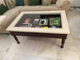 conjunto muebles de salón madera maciza