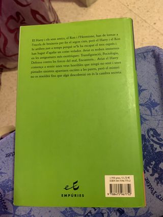 libro Harry Potter y la camara secreta