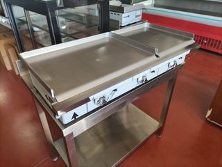 PLANCHA A GAS DOBLE PLACA PARA PESCADO/CARNE