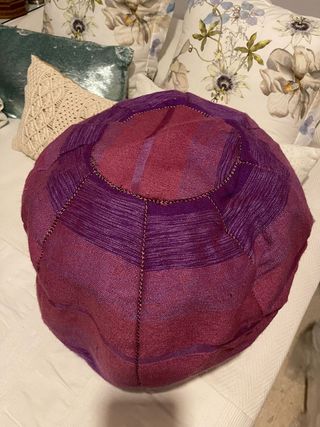 Puff de tela cojin asiento