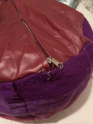 Puff de tela cojin asiento