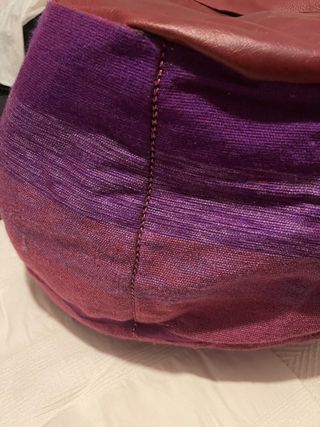 Puff de tela cojin asiento