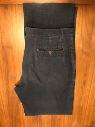 Pantalon de pana azul marino CH