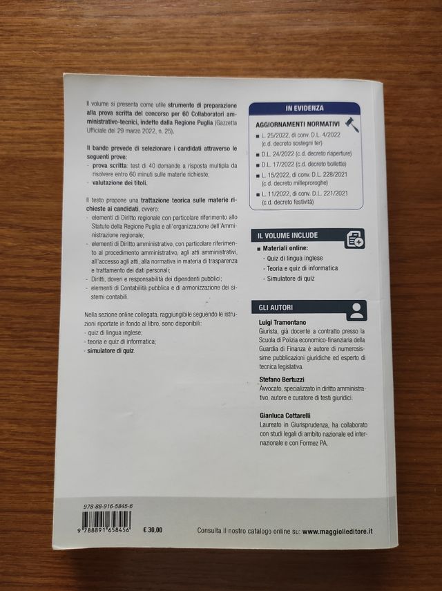 Manuale per concorso Regione Puglia