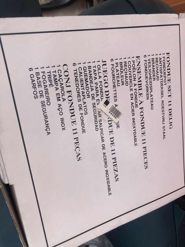 Fondue portátil, 11 piezas