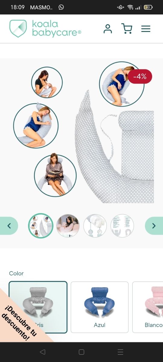 Almohada embarazo Koala babycare