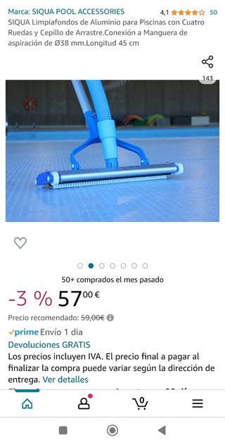 LIMPIAFONDOS SIQUA POOL ACCESSORIES PARA PISCINAS