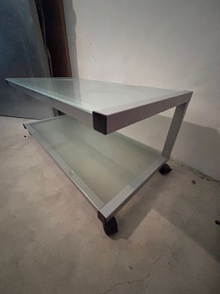 Mesa salón cristal traslúcido