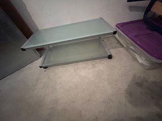 Mesa salón cristal traslúcido