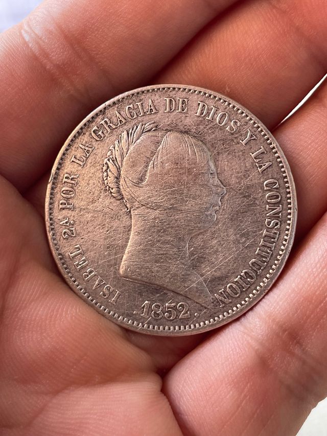 20 reales, Isabel II, 1852