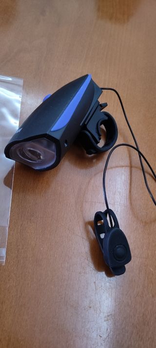 Luz delantera bicicleta con bocina extra fuerte