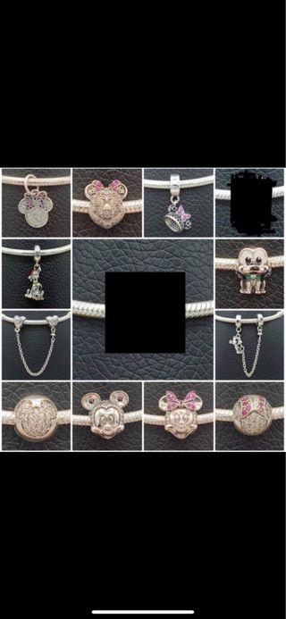 Charm Minnie y Mickey plata 925.