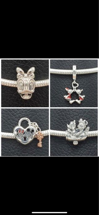 Charm Minnie y Mickey plata 925.