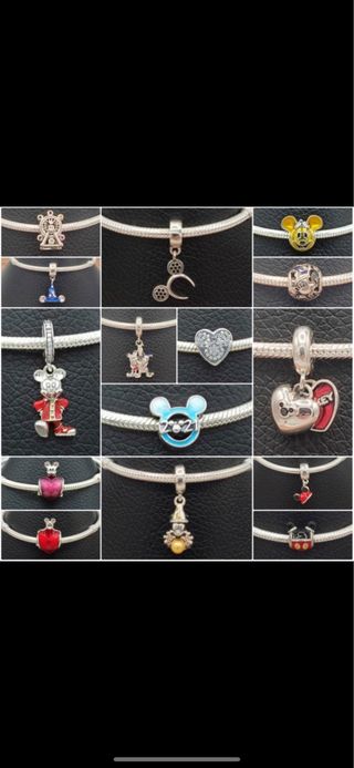 Charm Minnie y Mickey plata 925.