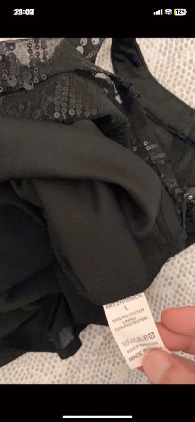 maglietta con paillettes