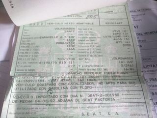 motor T4 2.5 Gasolina 1992