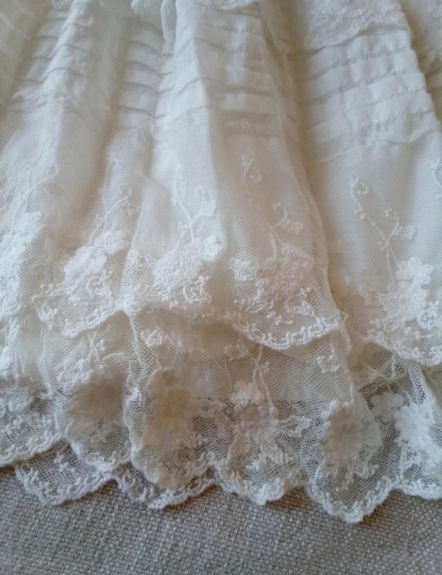 falda XL blanca encaje