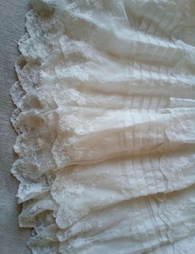 falda XL blanca encaje