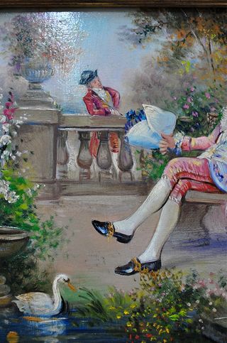 Antigua pintura de Lambert sobre cobre