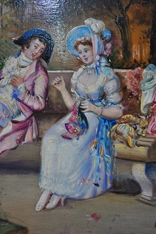 Antigua pintura de Lambert sobre cobre