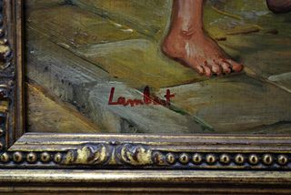 Antigua pintura campesinos