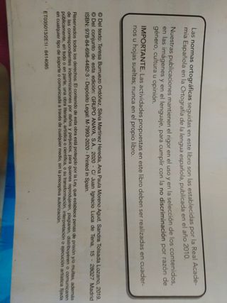 Libros lengua 6 de primaria, Anaya