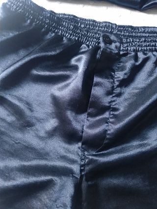 Pijama caballero azul petróleo tela fina sedosa