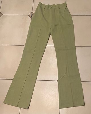 Pantalón verano Alicia Rueda verde claro
