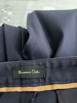 pantalon azul marino marca Massimo Dutti