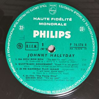 JOHNNY HALLYDAY - Vinilo 10"