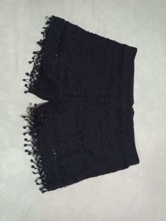Short encaje negro 