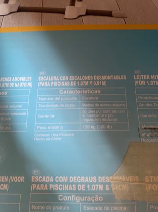 depuradora y escalera